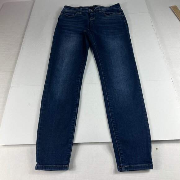 Judy Blue Jeans Women's 28x27* Skinny Low Rise Crop Blue Faded Denim Tag 28 - Picture 1 of 16